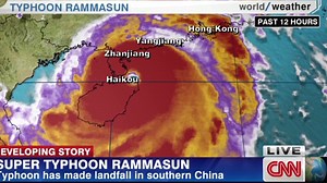 Typhoon Rammasun makes landfall in China