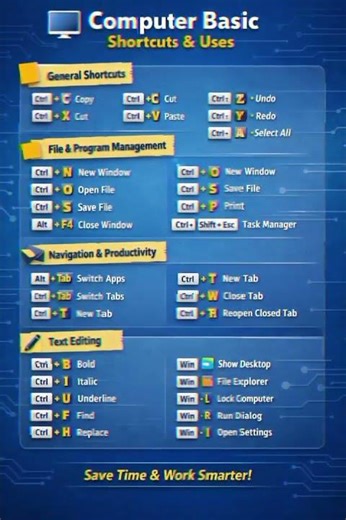 Computer Basic ShortCuts