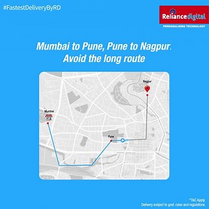 Get electronics delivered straight to you without multiple checkpoints. Because #FastestDeliveryByRD means delivery from a store close to you. Shop on www.reliancedigital.in and avail of our safe and fastest delivery (from a store near you). T&C Apply. Delivery subject to govt. rules and regulations. . . . #Reliance #RelianceDigital #Tech #Technology #Appliances #Gadgets #Electronics #ElectronicProducts #BuyNow #ShopNow #GreatDeals #LatestElectronics #BestPrices #OnlineShopping #QuickDelivery | 