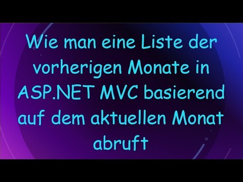 Wie man eine Liste der vorherigen Monate in ASP.NET MVC basierend auf dem aktuellen Monat abruft