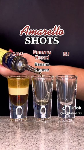 HAPPY AMARETTO DAY (19th April) 🤎 These are our 3 favourite amaretto shots, whats yours? 😋 #amaretto #disaronno #shots #shotideas #layeredshots #funshots #shottok #drinktok #cocktailtok #shotrecipe