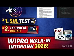 Wipro Walk-In Interview 2026 | SHL Test + Technical Round | Real Experience | Java Developer