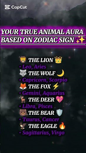 YOUR TRUE ANIMAL AURA BASED ON ZODIAC SIGN ✨‎#shorts #viral #zodiac #trending