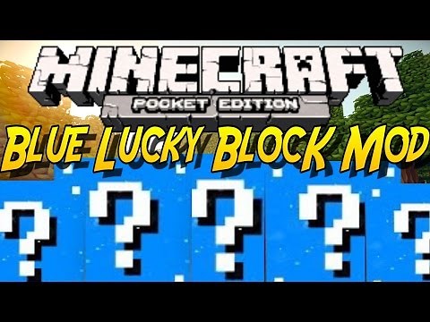 (0.10.4)Blue Lucky Block Mod-Minecraft Pocket Edition-Mcpe Mod Showcase