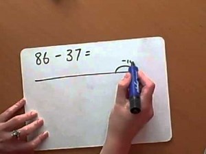 Subtraction counting back on a numberline finished