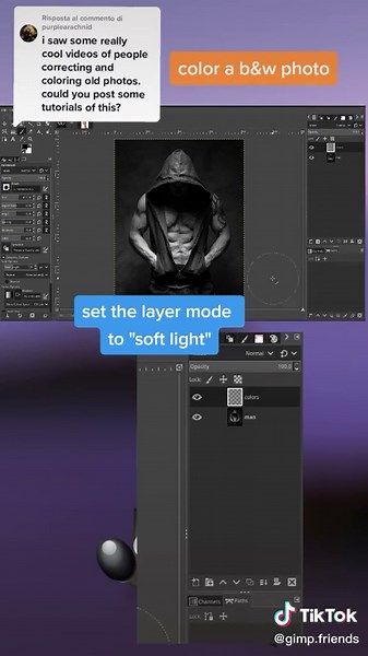 Rispondi a @purplearachnid #gimp #gimptutorial #photoediting #coloring #photocolorization
