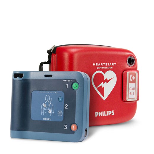 Philips HeartStart FRx Automated External Defibrillator (AED) with Pads and Carry Case