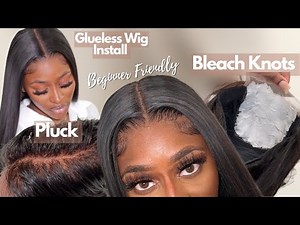 *DETAILED* BLEACHING, PLUCKING & INSTALL | Silky Straight 5x5 HD Lace Closure Wig | Arabella Hair