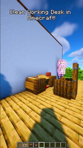 Clean Working Desk in Minecraft! 💻✨ Easy Build #minecraft #minecraftbuilding