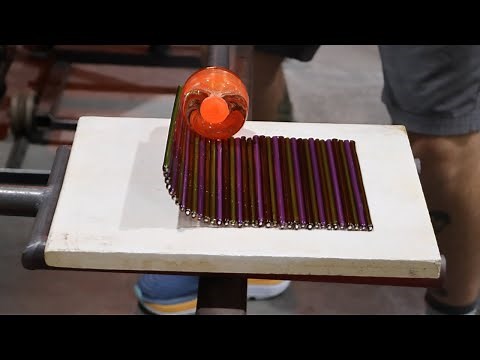 Wig-Wag Cane Amphora Vase, Full Process Narrated Glassblowing Process