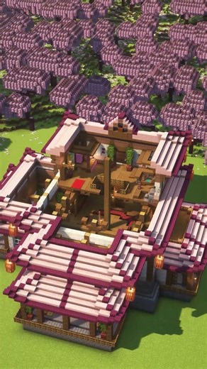 Minecraft Japanese Villager Hotel 🏯 Download Link in Bio 🔗 #minecraft #minecraftbuilding