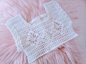 HOW TO KNIT A BEAUTIFUL YOKE WITH THE CROCHET FILET TECHNIQUE - STEP BY STEP - 6 to 9 months