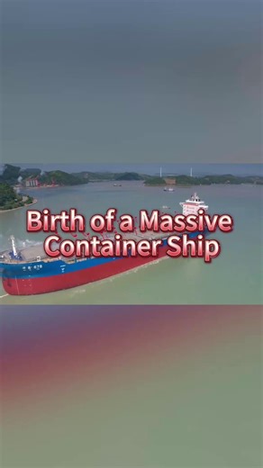 🚢 Exciting times in maritime innovation! Witness the birth of a massive container ship, set to transform global trade and logistics. The future of shipping is here! #ShippingInnovation #Maritime 🌊 | LixinShipyard