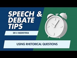 Speech.& Debate Tip: Using Rhetorical Questions
