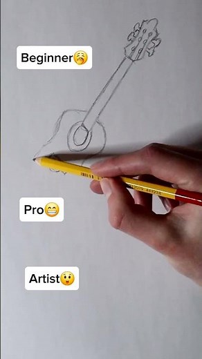 How to draw a guitar✏️ | From beginner to artist✨️