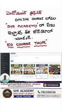 APPSC Endowment Officer Online Course Tour | Video Classes + Study Material + Chapter-wise Tests