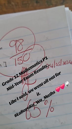 Grade 12 Mathematics P1 Mid-Year Exam Results