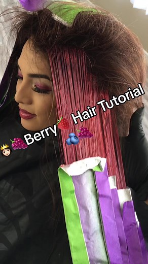 Intense Red Violet Hair Color Tutorial with Igora Royal Fashion Lights