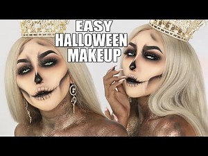 QUEEN OF THE DEAD || SKULL HALLOWEEN MAKEUP TUTORIAL