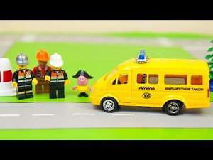 Мультик про машинки - 174 серия: Маршрутное такси, Автобус, Эвакуатор. Машинки для детей.