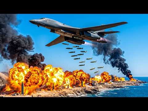 Iran Aimed 1,200 Missiles at 3 Carriers... B-1s Erased Them in 87s