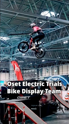 The Oset Electric Trials Bike Display Team at Motorcycle Live 2024 #electricmotorcyle #rideelectric