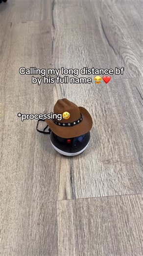 Patrol Bot on Instagram: "My bf was scared for his life 😭💕 #minirobot #longdistancerelationship #longdistance #couple"