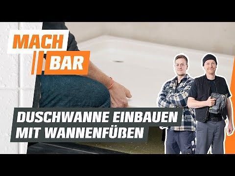 Installing a shower tray with tub feet | OBI