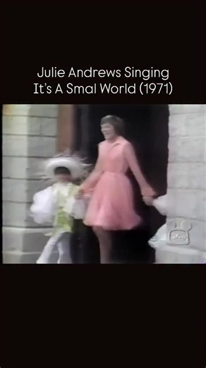 Julie Andrews hosted the grand opening of Walt Disney World and performed a medley of songs, including the Sherman Brothers classic, It’s A Small World. | Disney History Channel