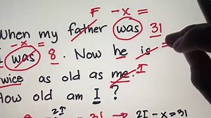 993K views · 1.4K reactions | Math Riddle: When my father was 31, I was 8. Now he is twice as old as me. How old am I? | Philippine Review Center | Facebook