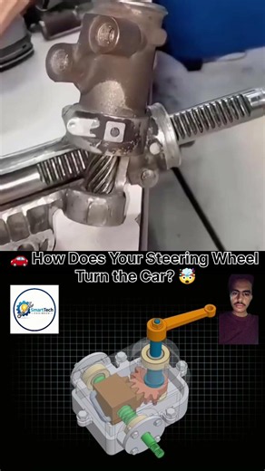 How a Car Steering Wheel Works 🚗 Genius Steering Mechanism Explained! #shortsviral