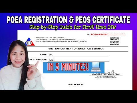 How to Register in POEA Online + Get Your PEOS Certificate | Step-by-Step Guide for First Time OFWs