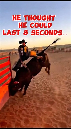How Long Can He Stay on This Bull? 😳