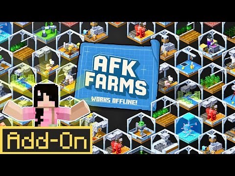 AFK Farms Add-On! 🌾 Earn Resources While Offline | Minecraft Bedrock