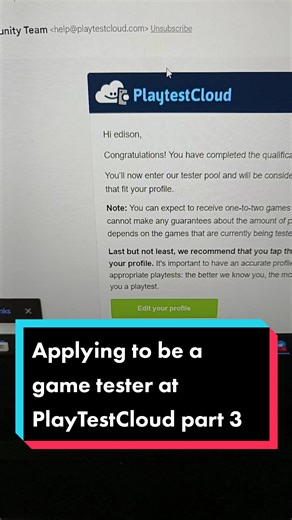 Applying to be a game tester at PlayTestCloud part 3 #successmindset #entrepreneur #smallbusiness #onlinebusiness #monetisation #game #gamer #playtestcloud #playtest #gametester