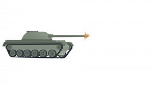 Tank. Animation of an army tank, alpha channel enabled. Cartoon