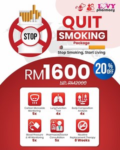 Kickstart your journey to a smoke-free life with our comprehensive quit-smoking package 🚭. Includes a range of services from nicotine replacement therapy to expert health consultations 💊🩺, as well as dental care products, health supplements, medications, and a FREE oximeter 🎁. Ideal for enhancing lung health and for those recovering from COVID-19. Ready for a healthier future? Get our package today! 👉https://doctor2u.page.link/quit-smoking-packageA #BPHealthcare #Doctor2U #BPDoctor2U #LovyP