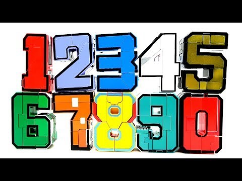 대형 숫자 변신로봇 1~10번까지 big size Numbers robot Transformation