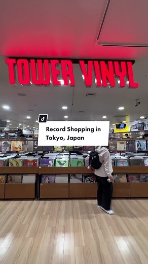 Record shopping at Tower Records in Tokyo #vinyl #vinyltok #recordshopping #tokyo #japan #towerrecords