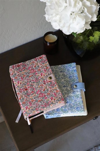 Custom Quilted Bible Cover - Handmade to Your Bible's Measurements - Two Floral Fabric Options - Etsy
