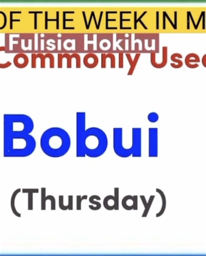 Learn Days of the Week in Mende Language