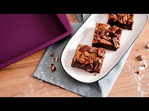 Einfache Schoko-Brownies mit Pekannüssen aus der Silikonform Ecki I Tupperware