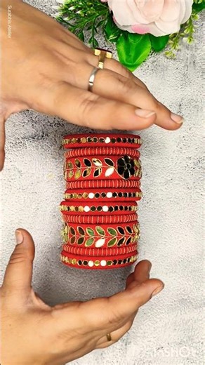 Handmade thread bangles/handmade jewellery/diy thread bangle #trending #viral #shorts #bangles #art