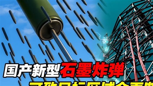 国产新型石墨炸弹，不杀伤不炸楼，一枚可致目标区域全面断电