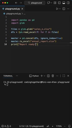 How to Merge multiple Excel files into a single master report instantly using Python #coding #python