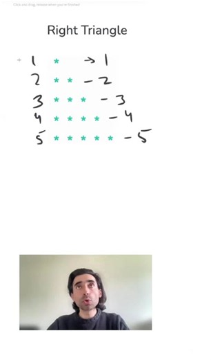 Right Triangle Star Pattern in JavaScript #shorts #javascript #logicbuilding #interview #hindi