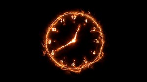 Clock, Time, Fire. Free Stock Video