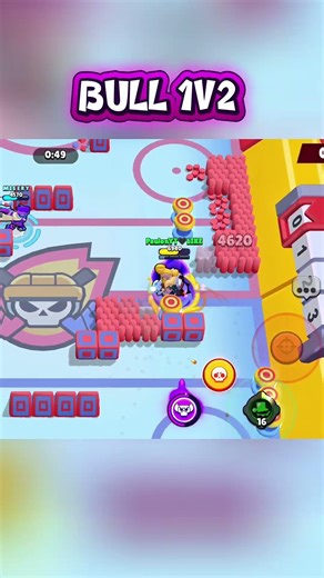 BULL 1V2 🔥 #brawlstars