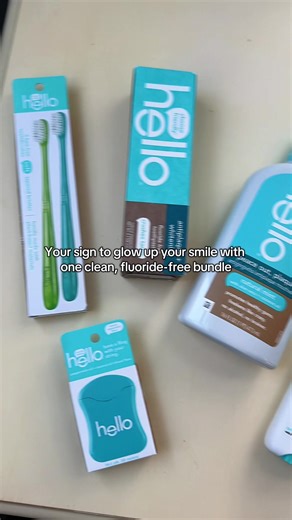 What’s in your Hello bundle: \t•\tWhitening fluoride-free toothpaste — fights plaque & helps brighten teeth \t•\tAlcohol-free mouthwash — freshens breath & reduces odor-causing bacteria \t•\tDental floss — cleans between teeth & supports gum health \t•\tSoft toothbrushes — gentle, effective daily cleaning \t•\tAluminum-free deodorant — odor protection without harsh ingredients #TikTokMadeMeBuyIt #CleanGirlEssentials #HelloProducts #NonToxicFinds #HygieneRoutine