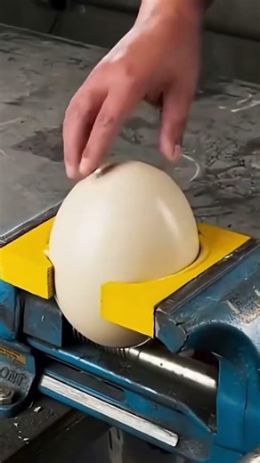 Making crafts from ostrich eggs using creative techniques
